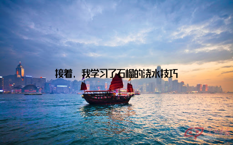 接着, 我学习了石榴的浇水技巧