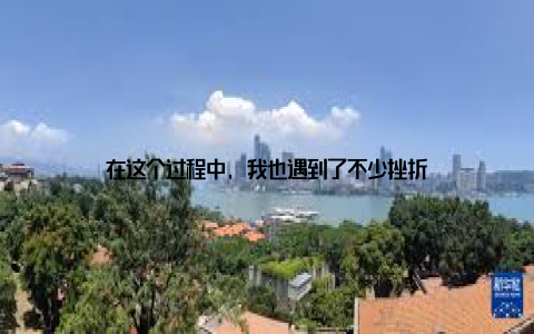 在这个过程中, 我也遇到了不少挫折
