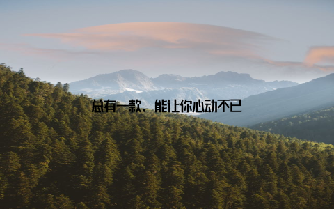 总有一款, 能让你心动不已