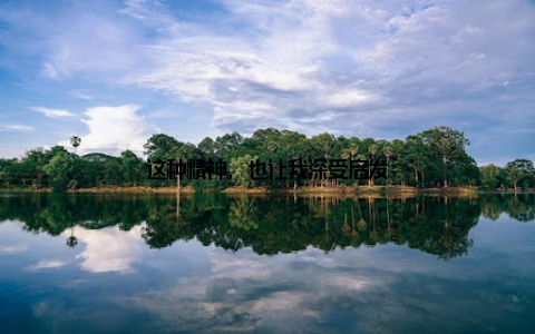 这种精神, 也让我深受启发