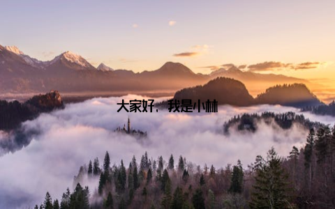 大家好, 我是小林