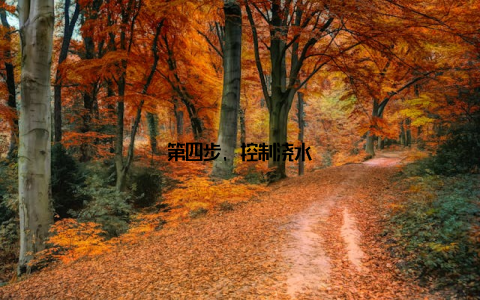 第四步, 控制浇水