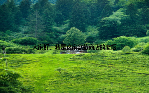 大家好, 我是这家盆栽商店的老板
