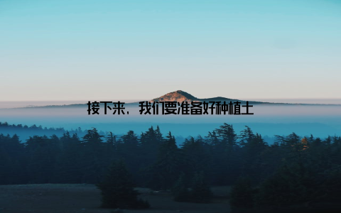 接下来, 我们要准备好种植土