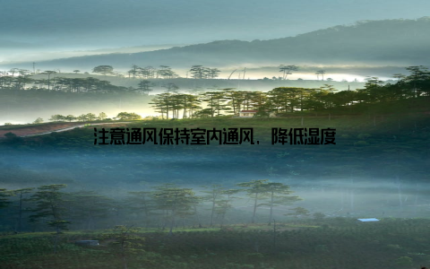 注意通风保持室内通风, 降低湿度