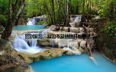 回到家后, 我迫不及待地开始尝试