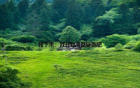 接下来, 我开始准备施氮肥